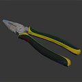 Durable Combination Pliers Hardware Tool with Yellow Black Ergonomic Handles and Metal Jaws