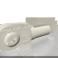 Industrial White Heavy Duty Gearbox With Flange Mounting And Motor Housing Structure