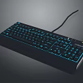 Backlit Wired Computer Keyboard With RGB Lighting And Ergonomic Design Features