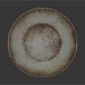 Rusty Metal Decorative Can Container With Striped Surface And Distressed Vintage Texture