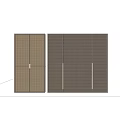 Quiet Wardrobe Flat Open Wardrobe Rattan Wardrobe 3d model