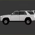 White Toyota SUV With Roof Rack And Black Tires Sleek Exterior Design