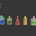 Household Decorative Glass Bottles With Various Shapes And Colorful Designs For Home