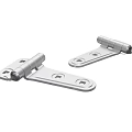 Durable Silver Metal Hinges for Furniture Doors with Mounting Plates and Rotating Parts
