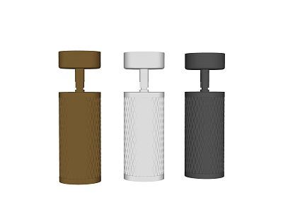 Modern Downlights and Spotlights in Brown White and Black Stylish Design Models 3d model