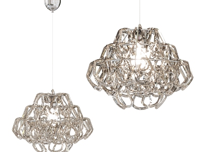 Modern crystal chandelier 3d model