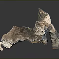 Unique Wood and Stone Decorative Sculpture with Natural Texture Irregular Shape and Organic Design
