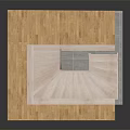 Modern Staircase Design With Wooden Treads White Railing And Landing Platform