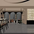 Modern Warm Toned Beauty Hair Salon Interior With Comfortable Bar Seats And Exquisite Display Shelves