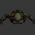 Female Armored Character With Biomechanical Armor And Organic Textures Standing Pose 3D Model Design