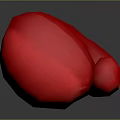 Red Boxing Glove Shaped Spring Loaded Training Device With Blue Accent