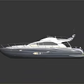 Modern Luxury Yacht With Sleek Design And Deck 3d model