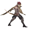 Modern game character solitary hunting 3d model