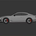 Silver Luxury Coupe Car With Sleek Design And Black Alloy Wheels