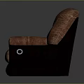 Brown Leather Recliner Chair Design With Comfortable Armrests And Classic Style
