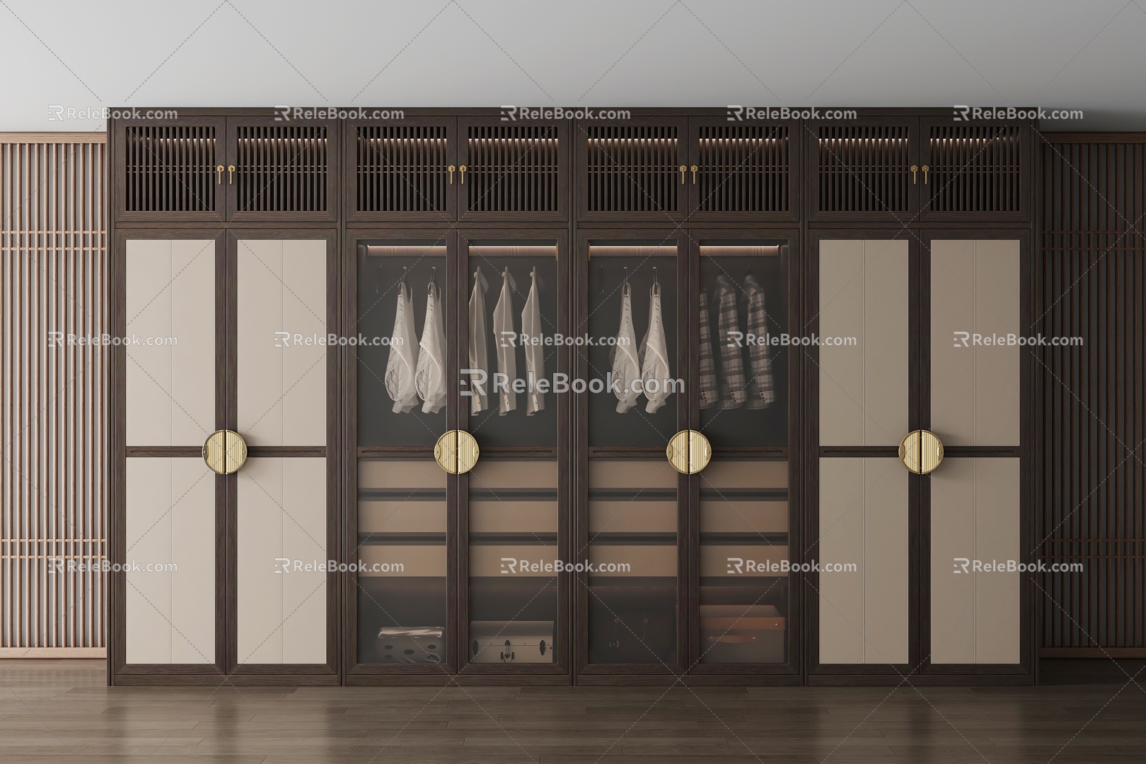 New Chinese wardrobe 3d model