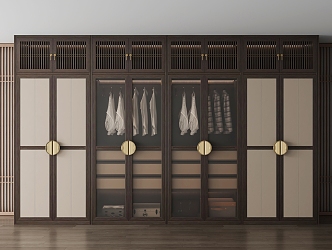 New Chinese wardrobe 3d model