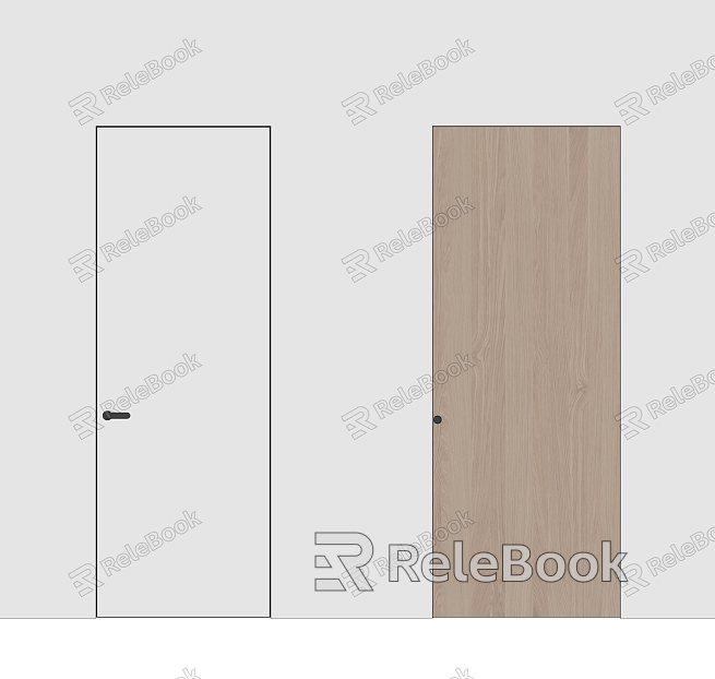 Modern door door combination wooden door model