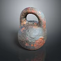 Rusty Vintage Kettlebell As Unique Household Item With Rough Texture Design