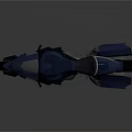 Futuristic Deep Blue Motorcycle With Sleek Aerodynamic Black And Blue Design