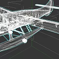 Yellow Seaplane With Floats And Red Accents On Wings And Fuselage