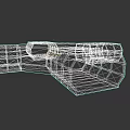 Modern Security Door 3D Model With Geometric Metal Structure And Secure Design