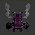 Futuristic Motorcycle With Pink Glowing Neon Accents And Sleek Aerodynamic Design