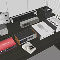 HD Player CD Player Audio Combo Headset 3d model