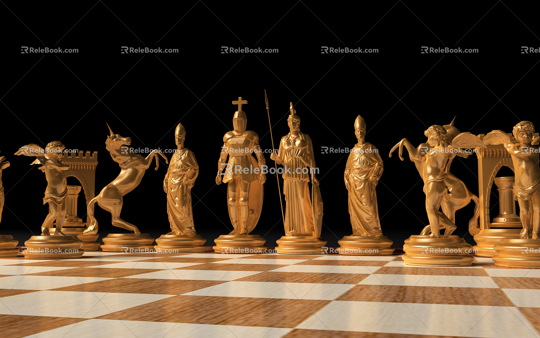 European Chess 3d model