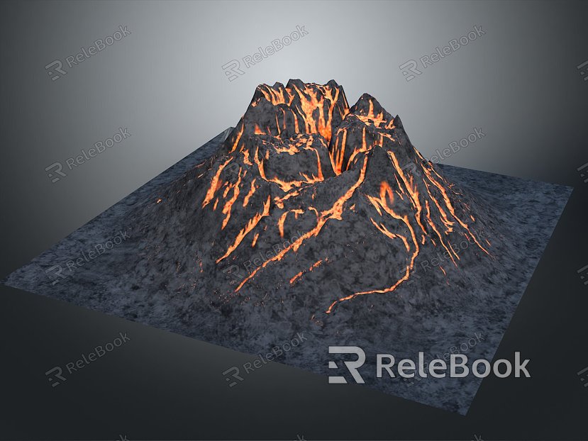 Geo-vein Volcano Volcano Island Terrain Mountain Geomorphology Mountain Range Topographic Map Mountain model