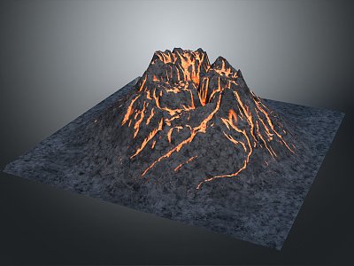 Geo-vein Volcano Island Terrain Mountain Geomorphology Mountain Range Topographic Map Mountain model