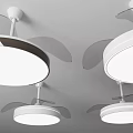 White Ceiling Mounted Air Conditioner Fan With Integrated Light And Modern Design For Home Interior