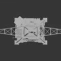 High Voltage Electric Power Transmission Tower With Metal Lattice Structure And Equipment