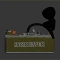 DYSSEGRAPHICS Military Weapon With Green Metal Case Black Telephone Handset And Wires