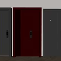 Modern entry door security door entry single door swing door smart door lock password lock security door 3d model