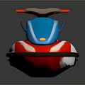 Vibrant Jet Ski With Blue Red White Yellow Accents And Comfortable Seat Design