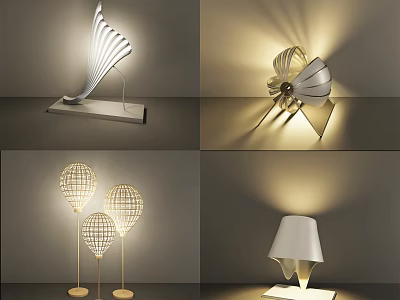 Modern Alien shaped Table Lamps With Unique Creative Design And Artistic Lighting Shapes 3d model