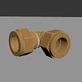 Brass Tee Pipe Fitting with Threaded Ends for Plumbing Connection Use 3d model