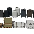 Assorted Travel Luggage Including Hard Shell Soft Shell And Vintage Suitcases In Various Colors