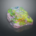 Natural Wood And Stone Material Featuring Green Pink Color Textured Surface