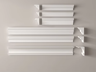 Modern gypsum line corner line waist line 3d model