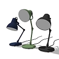 Modern Minimalist Table Lamps With Blue Green Black Shades And Round Base