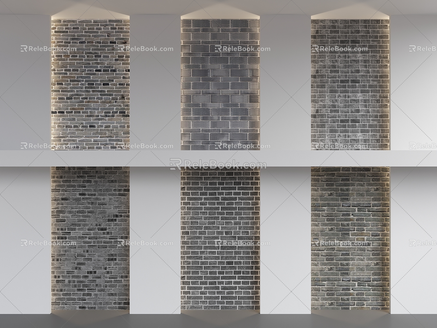 Wall Brick Small Green Brick City Wall Brick Gray Brick Earth Brick Chinese Style Green Brick Green Brick Wall Folk Wall 3d model