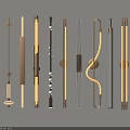 Modern Wall Lamps With Sleek Gold Metallic Design And Curved Linear Lighting Fixtures