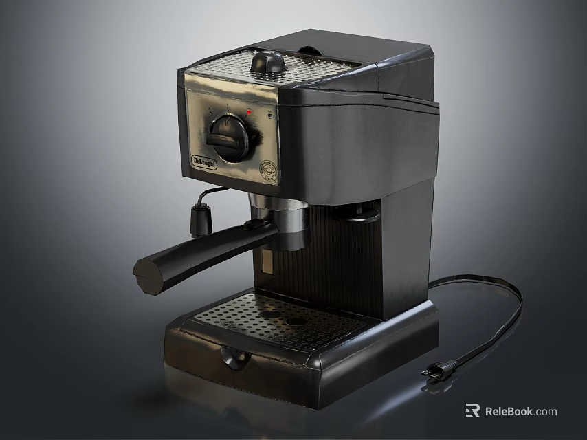 Modern Black Espresso Coffee Machine Stylish Kitchen Appliance For Home 3d model 