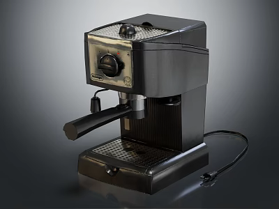Modern Black Espresso Coffee Machine Stylish Kitchen Appliance For Home 3d model
