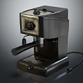 Modern Black Espresso Coffee Machine Stylish Kitchen Appliance For Home 3d model