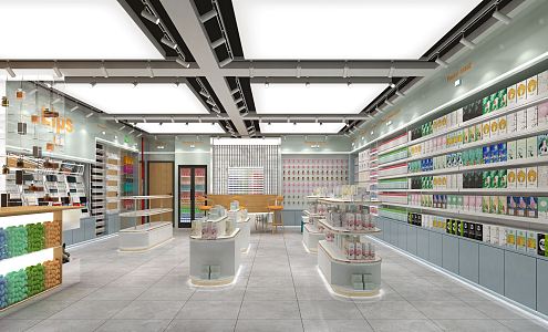 Modern Cosmetics Store 3d model