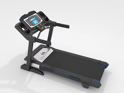 Modern Treadmill Fitness Equipment With Digital Display And Control Panel For Home Fitness Use 3d model