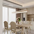 Elegant Modern Living Dining Room Interior With Sofa Coffee Table Pillows And Curtains